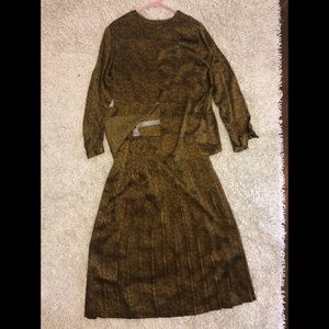 Two piece silk skirt and top